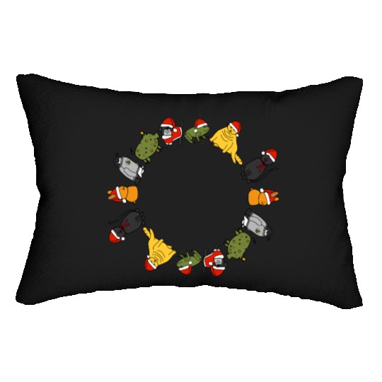 Christmas Holidays Cute Animals Stars Candy Canes Lumbar Pillows