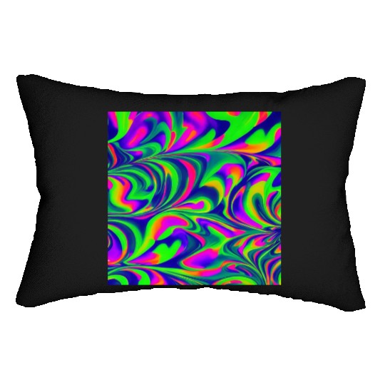 Colorful patterns rainbow pattern creative Lumbar Pillows