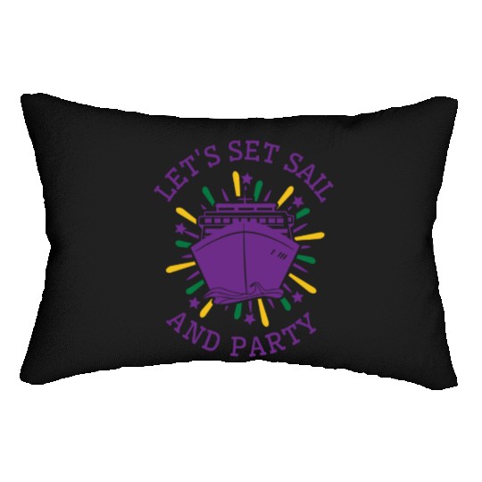 Mardi Gras Cruise Ship Carnival Cruising Party Lumbar Pillows