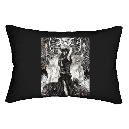The Goddess Hecate Tarot Card Triple Wiccan Pagan Lumbar Pillows