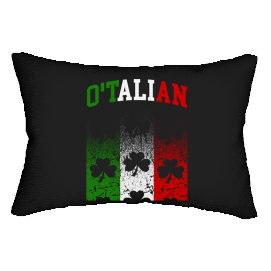 O'talian St. Patrick Italian Pride Italy Flag Lumbar Pillows