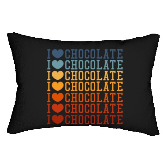 I Love Chocolate Retro Vintage Lumbar Pillows