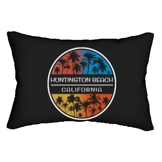 Huntington Beach California Stylish Vacation Lumbar Pillows