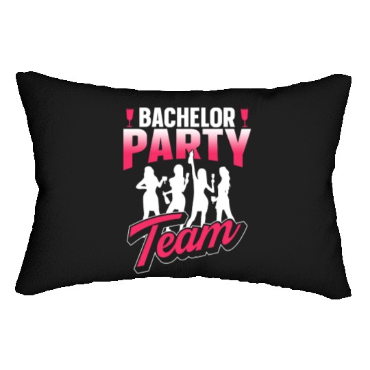 Bachelor Party Team Bride Groom Lumbar Pillows