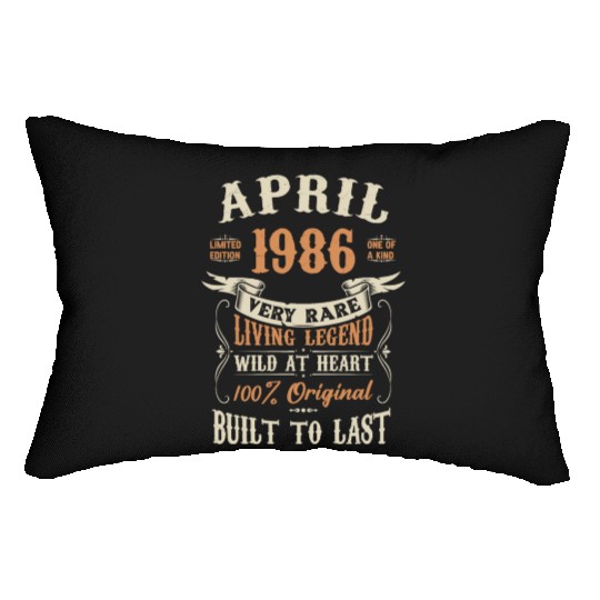 April 1986 Birthday Surprise Lumbar Pillows