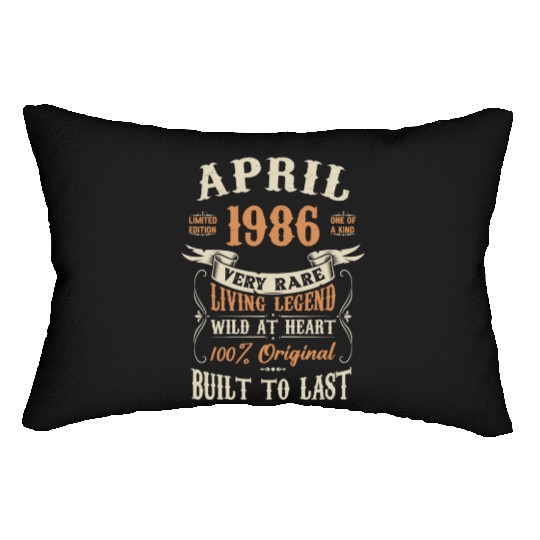 April 1986 Birthday Surprise Lumbar Pillows
