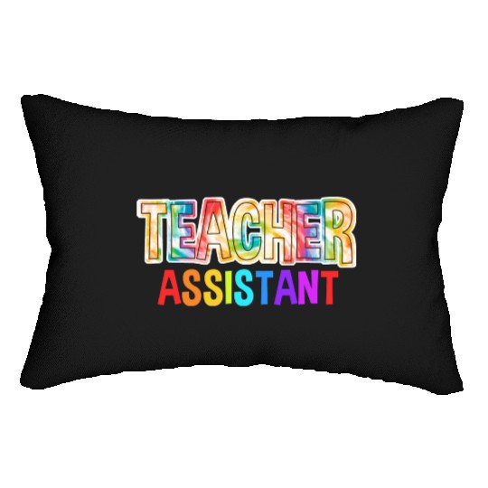 Teacher Assistant Tie Dye Back To School Lumbar Pillows