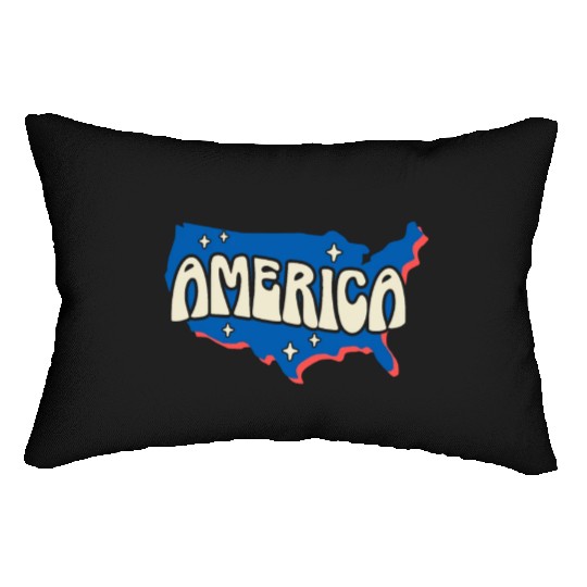 Patriotic America USA Flag 4th Of July American Lumbar Pillows