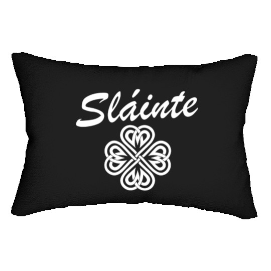 Slainte Shamrock Cheers Salute St. Patrick's Day Lumbar Pillows