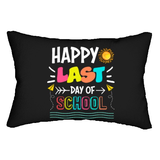 Happy Last Day Of School Student Graduation Lumbar Pillows