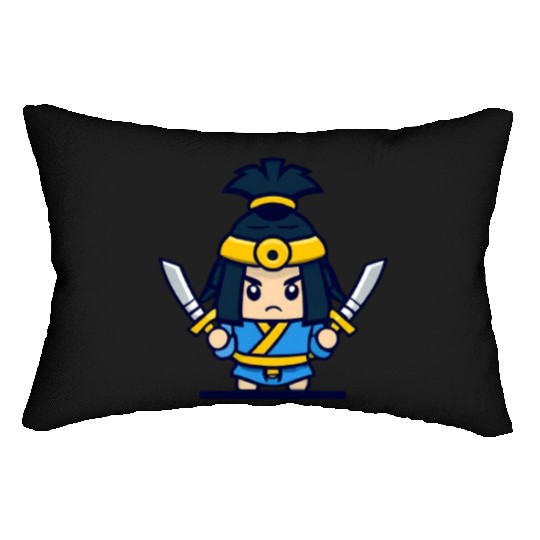 Samurai Japan Japanese fighter Lumbar Pillows