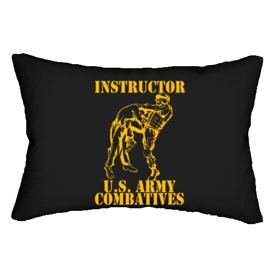 Army Combatives Knee Instructor Gold Lumbar Pillows