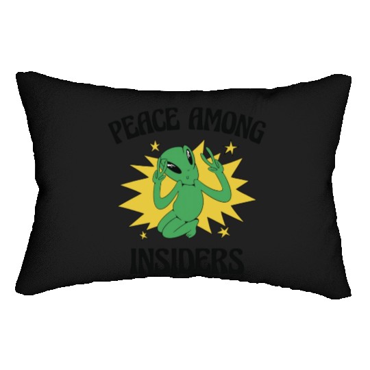 Area 51 Peace Alien Head Martian Space Outsider Lumbar Pillows