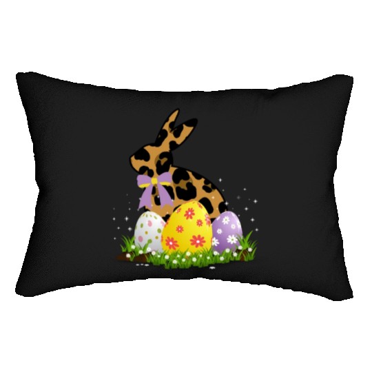 Easter Bunny Leopard Easter egg Rabbit Easter Day Lumbar Pillows