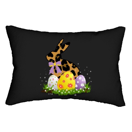 Easter Bunny Leopard Easter egg Rabbit Easter Day Lumbar Pillows