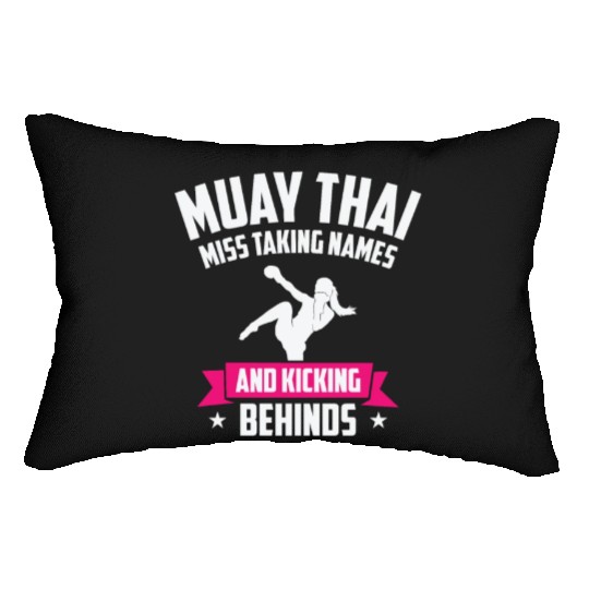 International Women's Day Muay Thai Girl Power Lumbar Pillows