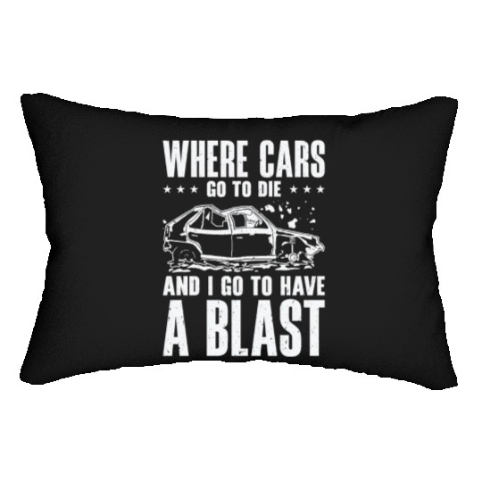 Demolition Derby Car Demo Driver Lumbar Pillows