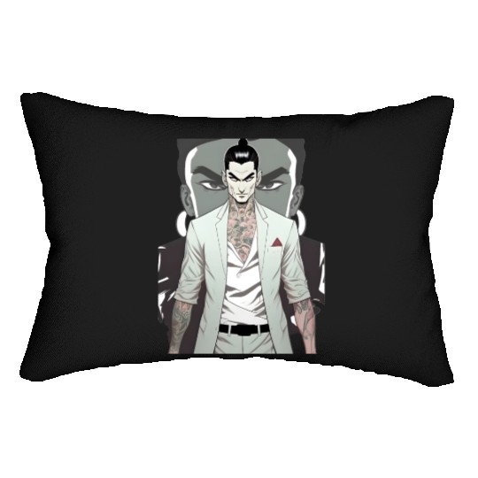 Japan Yakuza Greeny Face Lumbar Pillows