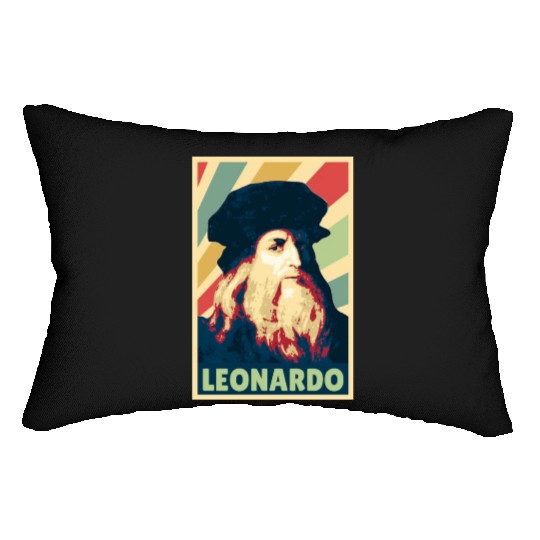 Leonardo Da Vinci Vintage Colors Lumbar Pillows
