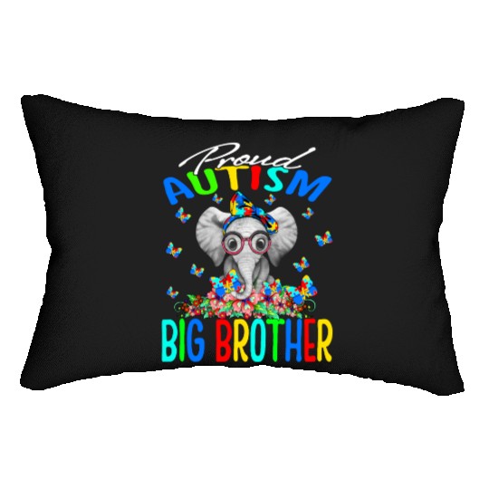 Proud Autism Big Brother Elephant Lumbar Pillows