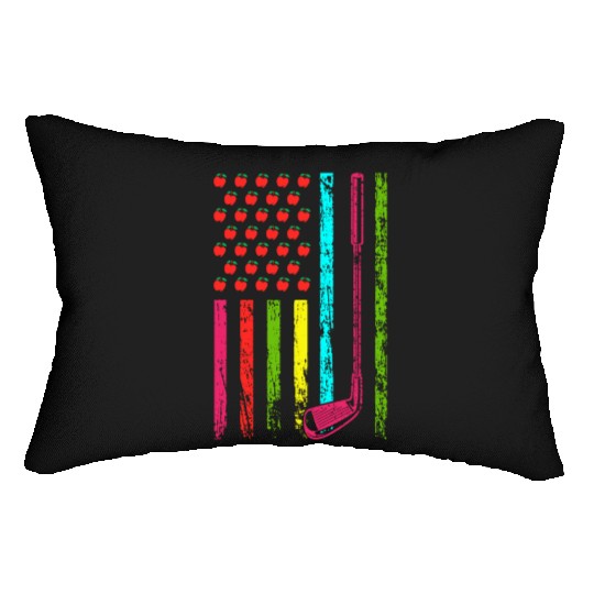 American Sports Flag Athletic Golf Club 100 Days Lumbar Pillows