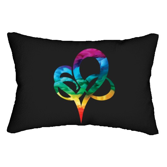 LGBTQ Rainbow Heart Pride Heart Gift LGBTQ+ Lumbar Pillows