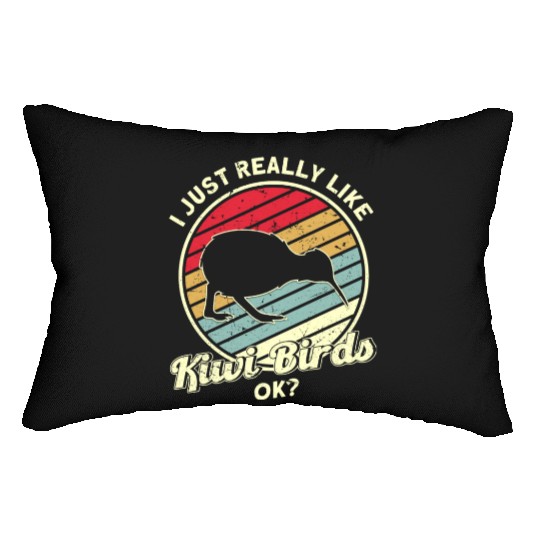 Bird Lover Endangered Species Kiwi Bird Lumbar Pillows