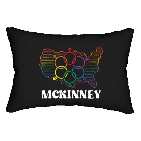 McKinney Pride Month Pride Flag LGBT Community LGB Lumbar Pillows