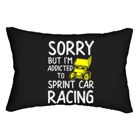 Sprint Car Racing, sprint car, dirt track racers Lumbar Pillows