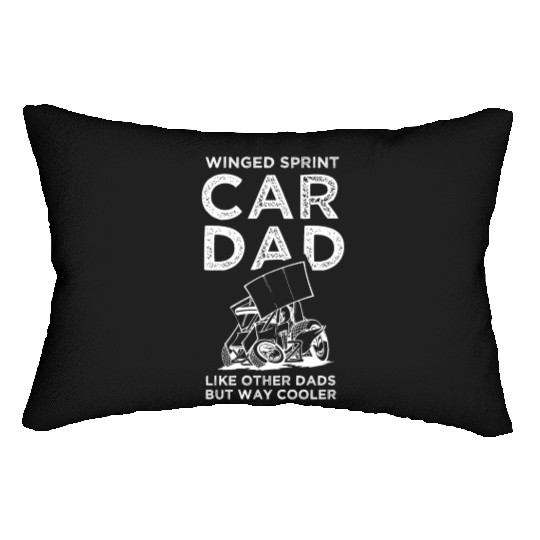 Sprint Car Racing, sprint car, dirt track racers Lumbar Pillows