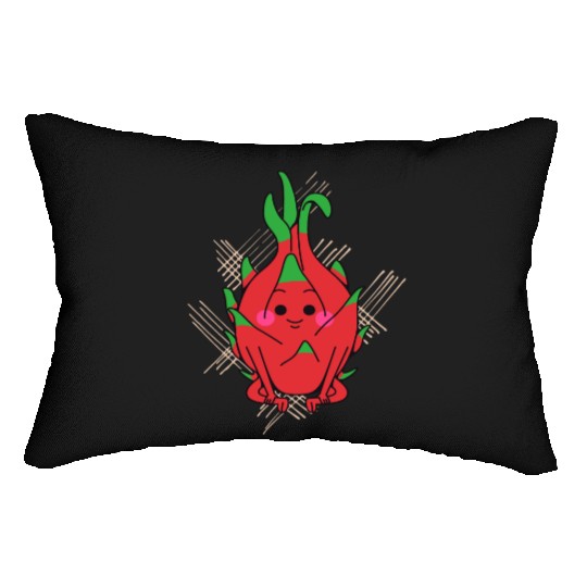 dragon fruit - fruits in season Lumbar Pillows