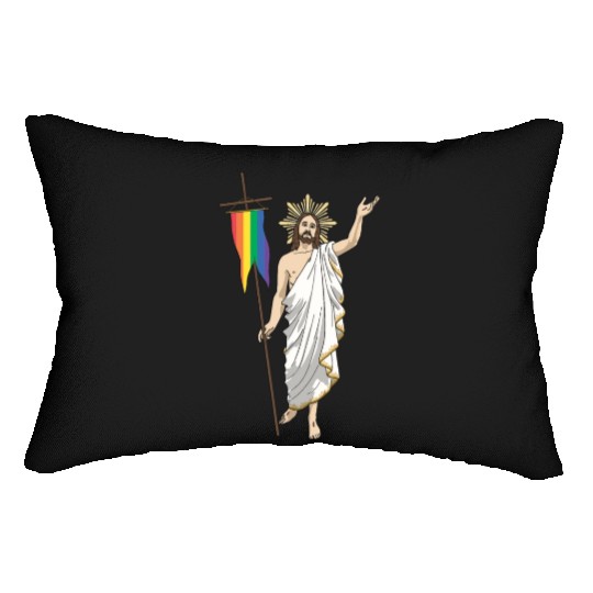 LGBT Jesus Equal Rainbow Christian Lumbar Pillows