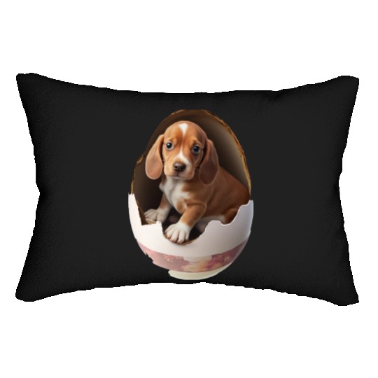 New Dog In The Egg Anubis japanese Sakura Lumbar Pillows