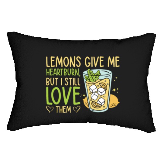 Lemon Fruit Lemonade Citrus Lumbar Pillows