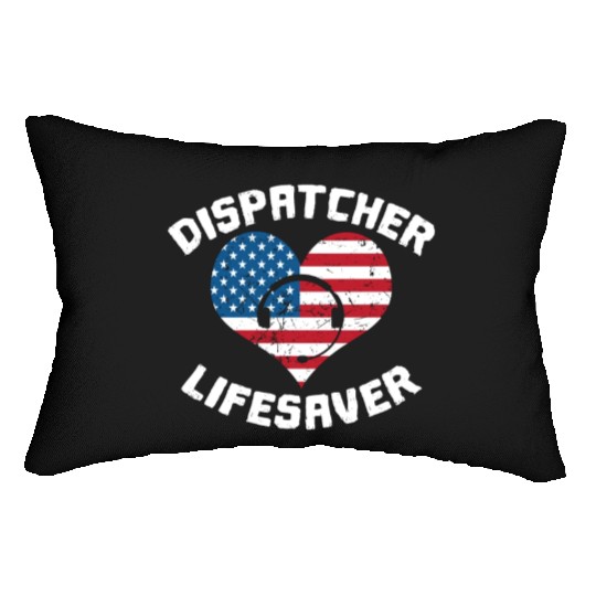 Dispatcher Us Flag Lumbar Pillows