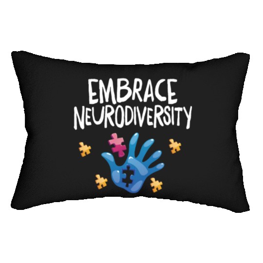 embrace neurodiversity - Embrace ADHD Autism ASD Lumbar Pillows