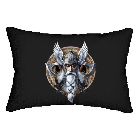 Norse God Odin Viking Warrior Nordic Mythology Ra Lumbar Pillows