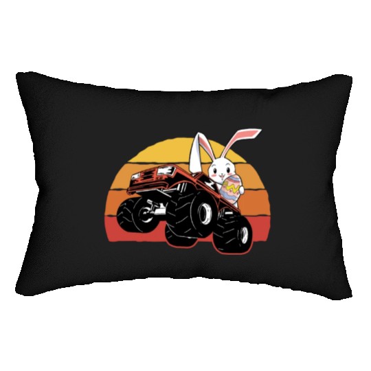 aster Rabbit Offroad Vehicles Truck Retro Lumbar Pillows