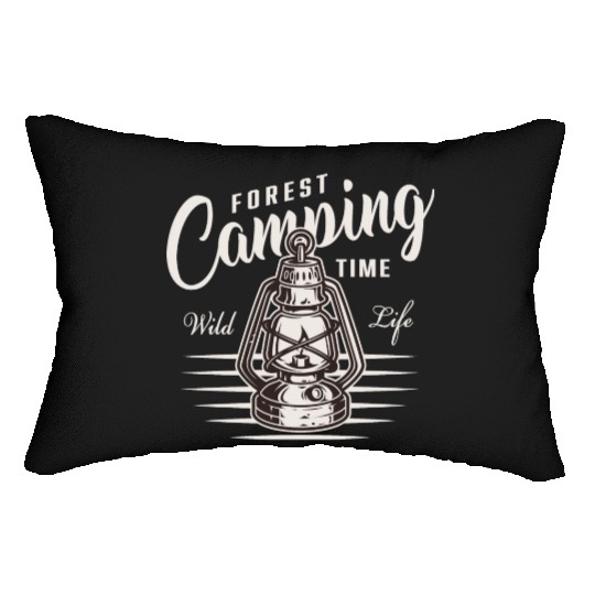 FOREST CAMPING TIME WILD LIFE Lumbar Pillows