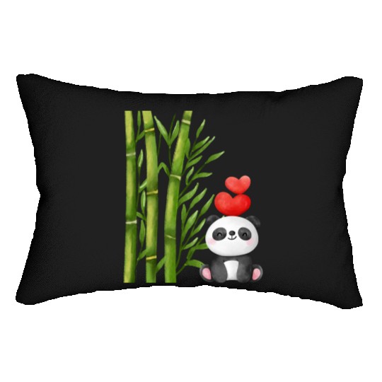 Bamboo Panda Lumbar Pillows