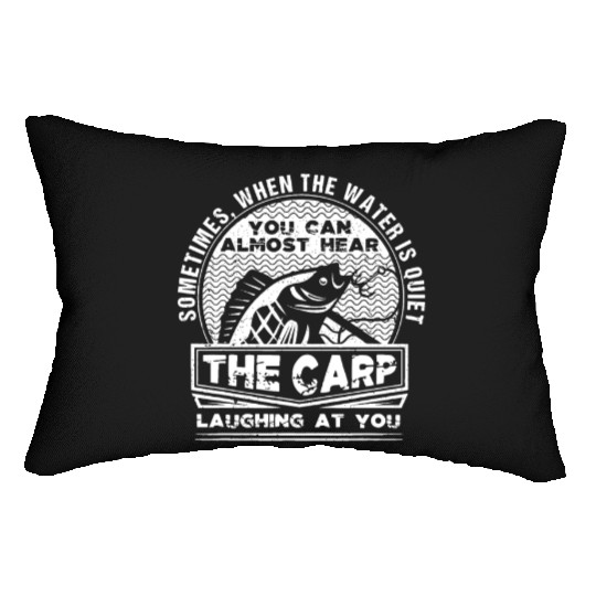 Carp Fishing Design For Men Funny Catfish And Carp Lumbar Pillows