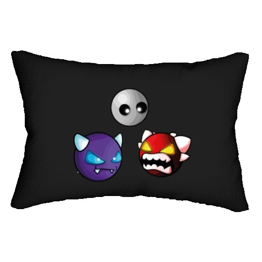 geometry dash insane game Lumbar Pillows
