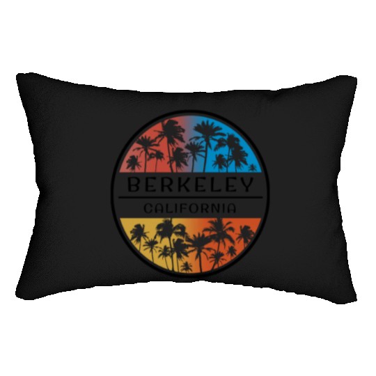 Berkeley California Palm Tree Stylish Vacation Lumbar Pillows