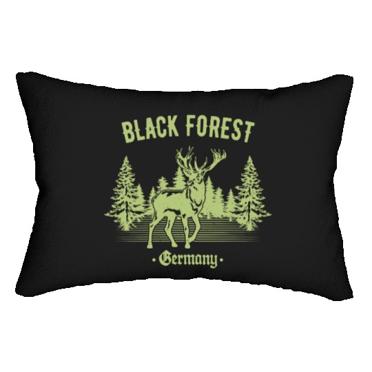 Black Forest Germany Deer With Trees Swabia Lumbar Pillows