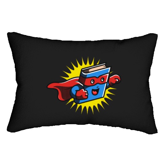Book Hero Reading Book Lover Comic Book Comics Lumbar Pillows