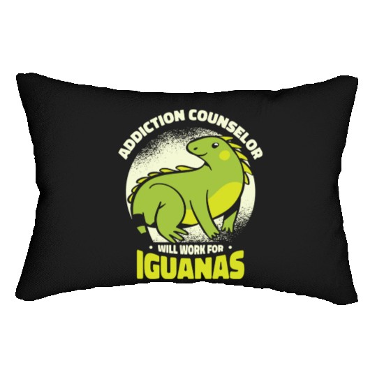 Iguana Lizard Addiction Reptile Iguana Lover Lumbar Pillows