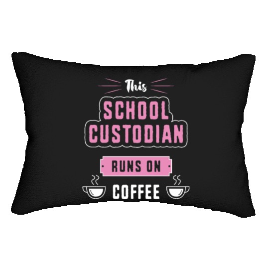 Coffee and Cleaning Janitor School Custodian Lumbar Pillows