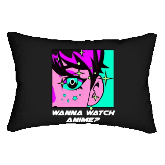 Wanna Watch Anime Kawaii Japanese Cute Japan Anime Lumbar Pillows