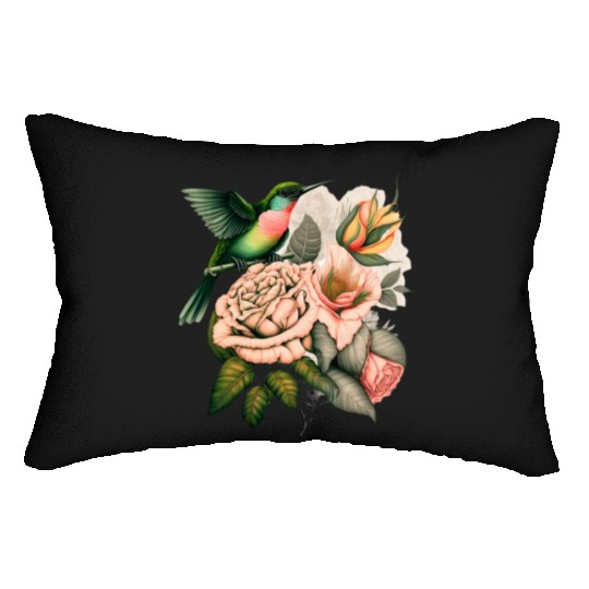 Plants Roses Flowers Lumbar Pillows