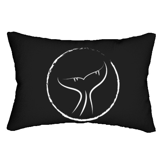 Due tone whale tail Lumbar Pillows